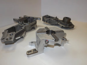 6061 Aluminum prototype castings. Machined and assembled with 440 and 420 stainless components for testing.